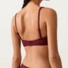 Haut de bikini dos nu en jacquard à petits carreaux