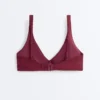 Haut de bikini dos nu en jacquard à petits carreaux
