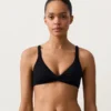 Haut de bikini dos nu à nouer en piqué