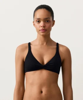Haut de bikini dos nu à nouer en piqué Haut de bikini dos nu à nouer en piqué