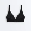 Haut de bikini dos nu à nouer en piqué