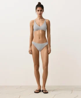 Haut de bikini dos nu à pois en jacquard Haut de bikini dos nu à pois en jacquard