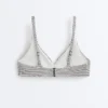 Haut de bikini dos nu à pois en jacquard