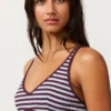 Haut de bikini dos nu à rayures texturées