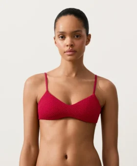 Haut de bikini à texture gaufrée Haut de bikini à texture gaufrée