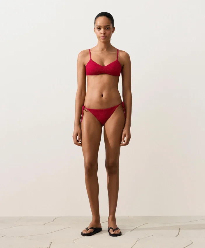 Haut de bikini à texture gaufrée Haut de bikini à texture gaufrée