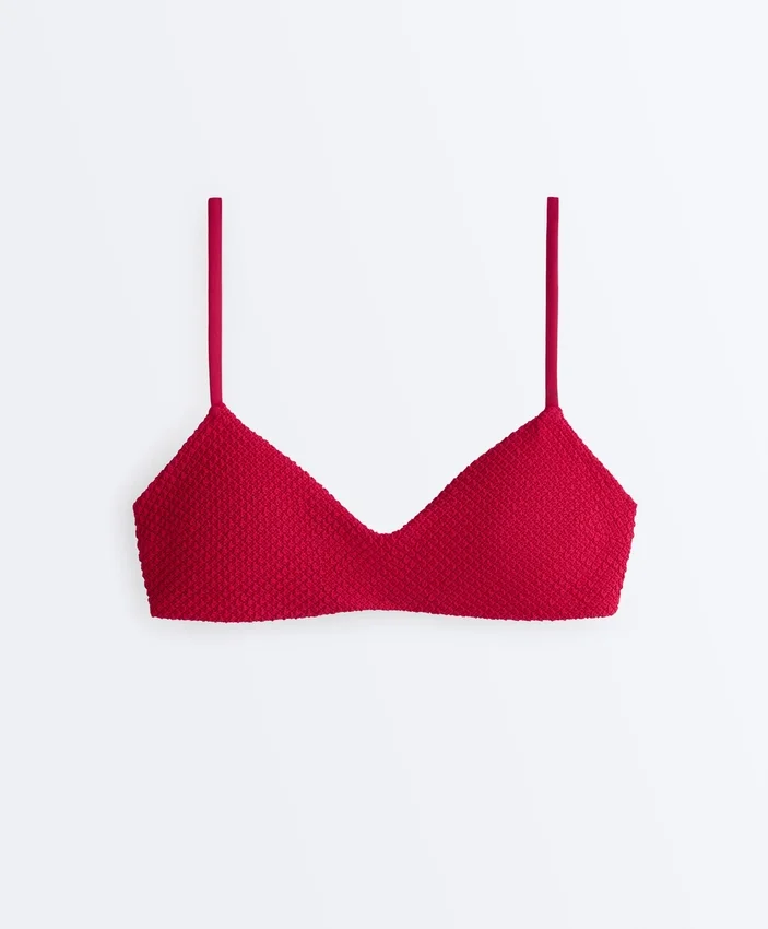 Haut de bikini à texture gaufrée Haut de bikini à texture gaufrée