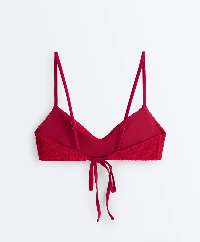 Haut de bikini à texture gaufrée Haut de bikini à texture gaufrée