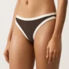 Haut de bikini triangle à bordures contrastées