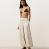 Haut de bikini triangle à bordures contrastées