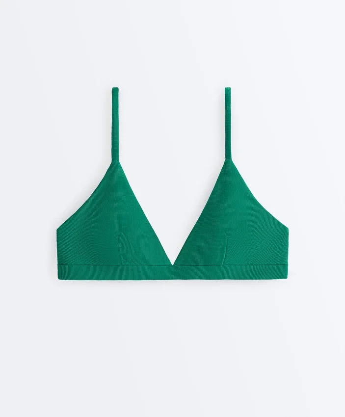 Haut de bikini triangle en piqué Haut de bikini triangle en piqué