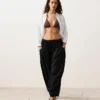 Haut de bikini triangle à imprimé léopard