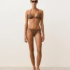 Haut de bikini triangle à mini pois