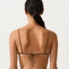 Haut de bikini triangle à mini pois