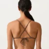 Haut de bikini triangle à mini pois