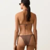 Haut de bikini triangle à mini pois
