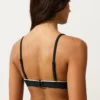 Haut de bikini triangle à passepoil et nouilles