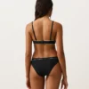 Haut de bikini triangle à passepoil et nouilles