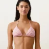 Haut de bikini triangle à rayures Haut de bikini triangle à rayures
