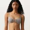 Haut de bikini triangle à rayures Haut de bikini triangle à rayures