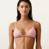 Haut de bikini triangle à rayures Haut de bikini triangle à rayures