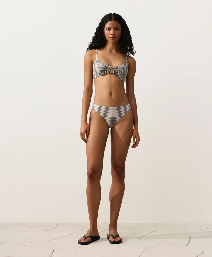 Haut de bikini triangle à rayures Haut de bikini triangle à rayures
