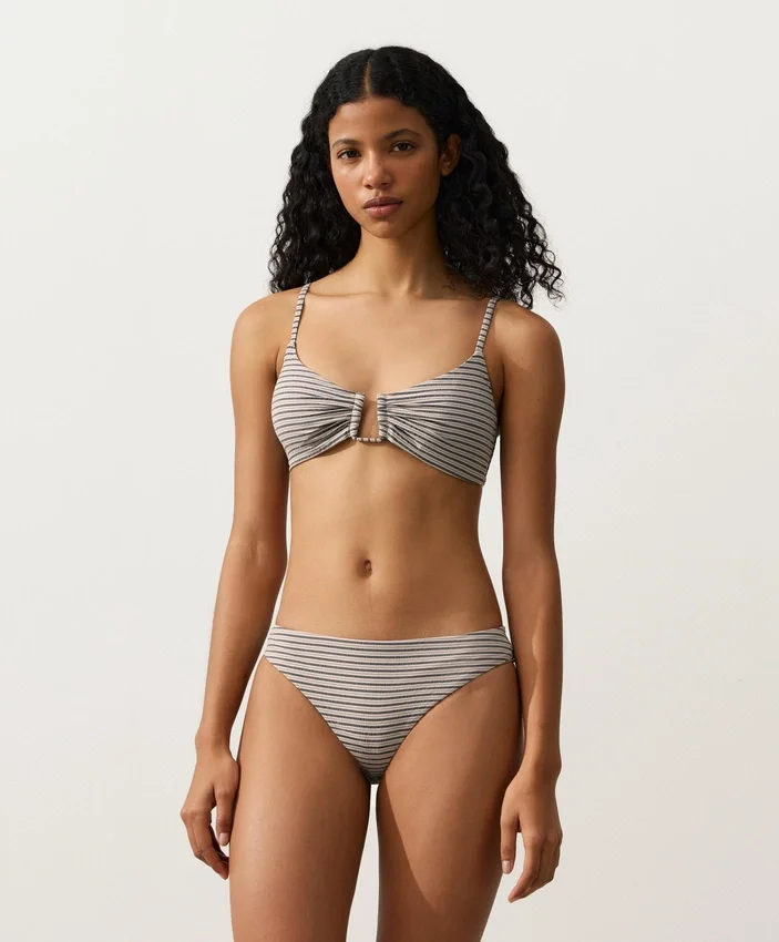 Haut de bikini triangle à rayures Haut de bikini triangle à rayures