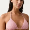 Haut de bikini triangle à rayures Haut de bikini triangle à rayures