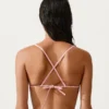 Haut de bikini triangle à rayures Haut de bikini triangle à rayures