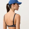 Haut de bikini triangle à rayures texturées Haut de bikini triangle à rayures texturées