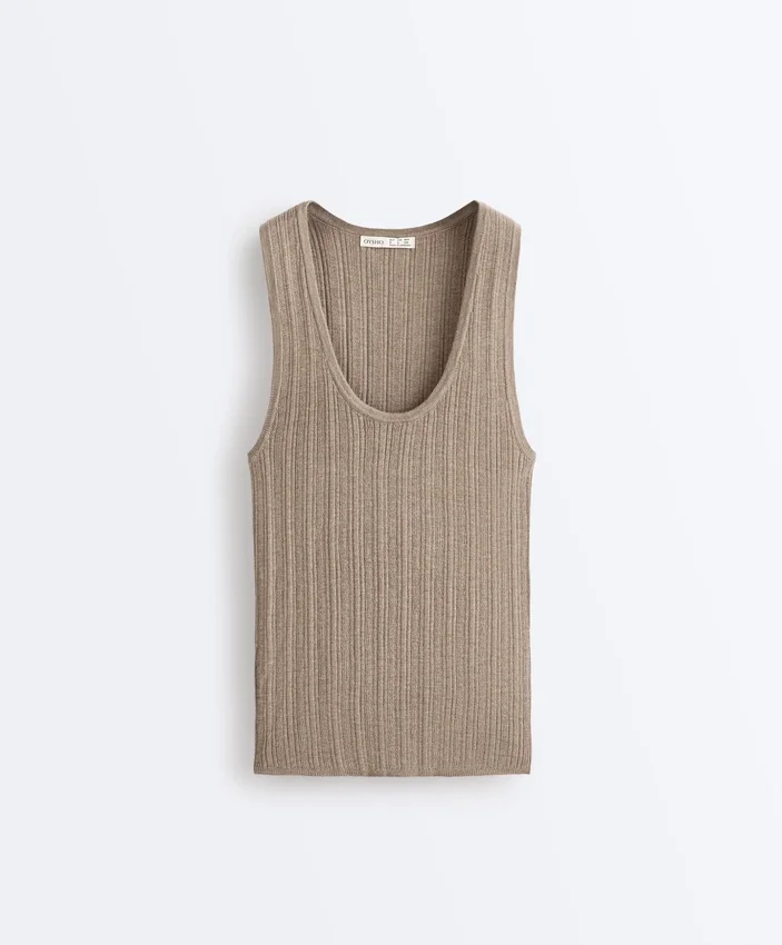Haut en tricot côtelé Haut en tricot côtelé