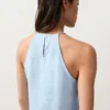 Haut sans manches asymétrique 100 % lin
