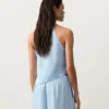 Haut sans manches asymétrique 100 % lin