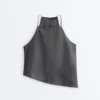 Haut sans manches asymétrique 100 % lin
