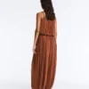Pantalon bouffant en mélange de modal