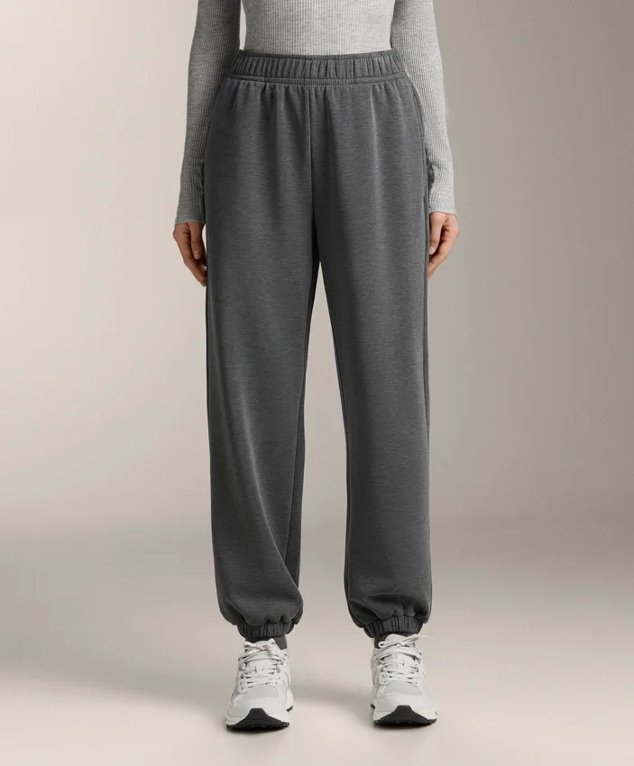 Joggings en modal chiné brossé Joggings en modal chiné brossé