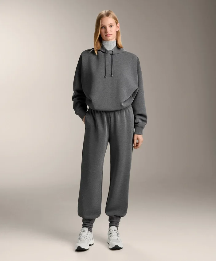 Joggings en modal chiné brossé Joggings en modal chiné brossé