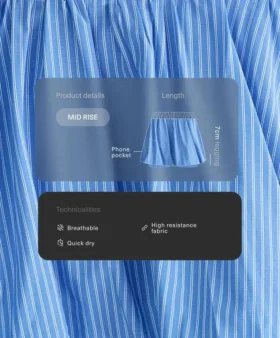 Jupe ballon à rayures compressives à taille haute
