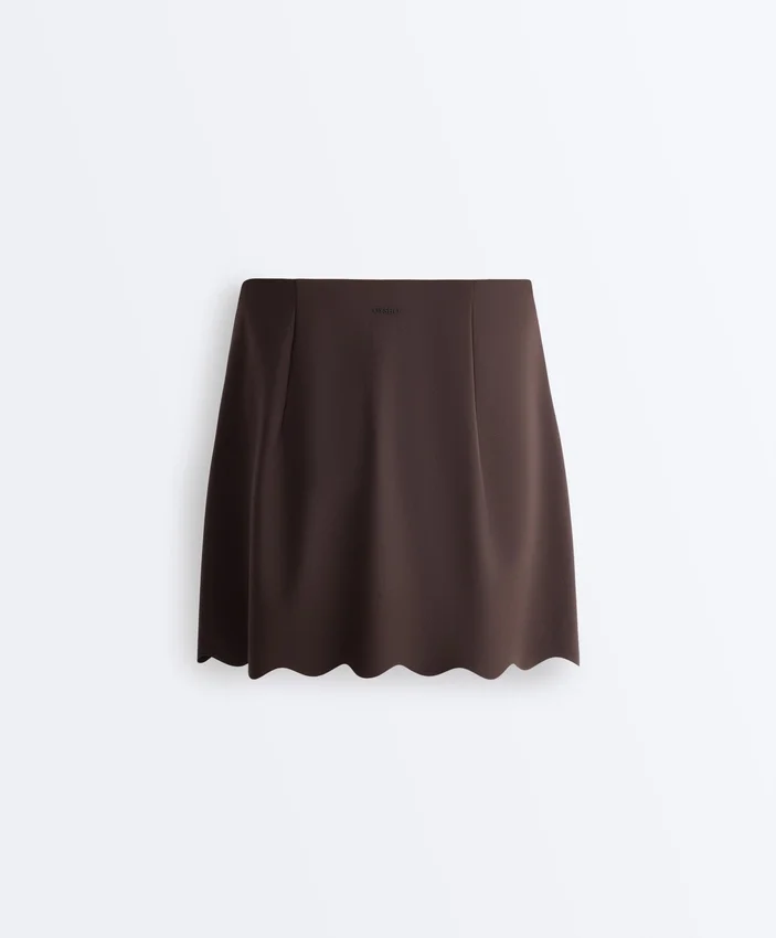 Jupe courte ondulée Compressive à taille haute Jupe courte ondulée Compressive à taille haute