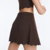 Jupe courte ondulée Compressive à taille haute Jupe courte ondulée Compressive à taille haute