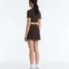 Jupe courte ondulée Compressive à taille haute Jupe courte ondulée Compressive à taille haute