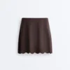 Jupe courte ondulée Compressive à taille haute Jupe courte ondulée Compressive à taille haute