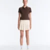 Jupe courte plissée sans coutures à taille haute