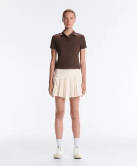 Jupe courte plissée sans coutures à taille haute