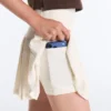 Jupe courte plissée sans coutures à taille haute