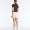 Jupe courte plissée sans coutures à taille haute