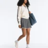 Jupe sans coutures à taille haute en maille à chevrons