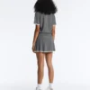 Jupe sans coutures à taille haute en maille à chevrons