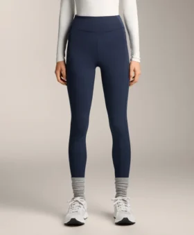 Leggings chauds taille haute, longueur cheville, avec poches, 70 cm