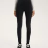 Leggings chauds taille haute, longueur cheville, avec poches, 70 cm